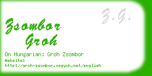 zsombor groh business card